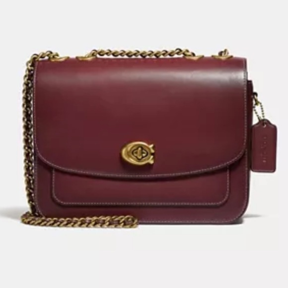 Coach Handbags - Coach Madison Shoulder Bag Burgundy Leather